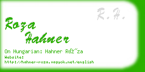 roza hahner business card